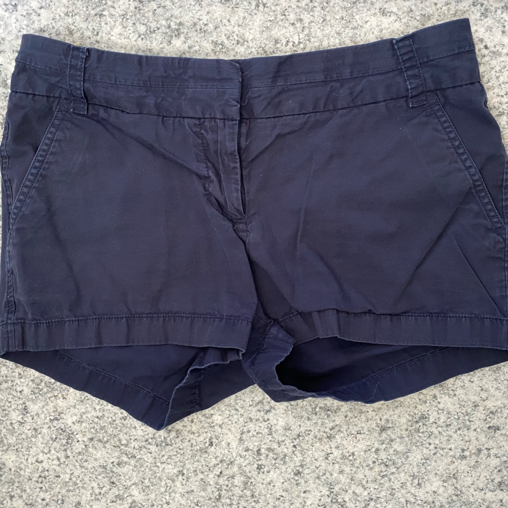 J. Crew navy 100% cotton chino shorts Size 2